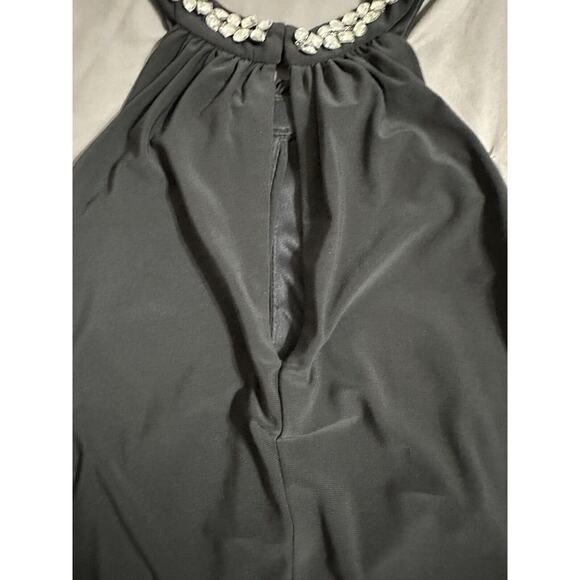 Xscape Womens Cocktail Party Dress Embellished Halter Neck Rushed Bottom Sz 4 - Picture 12 of 12